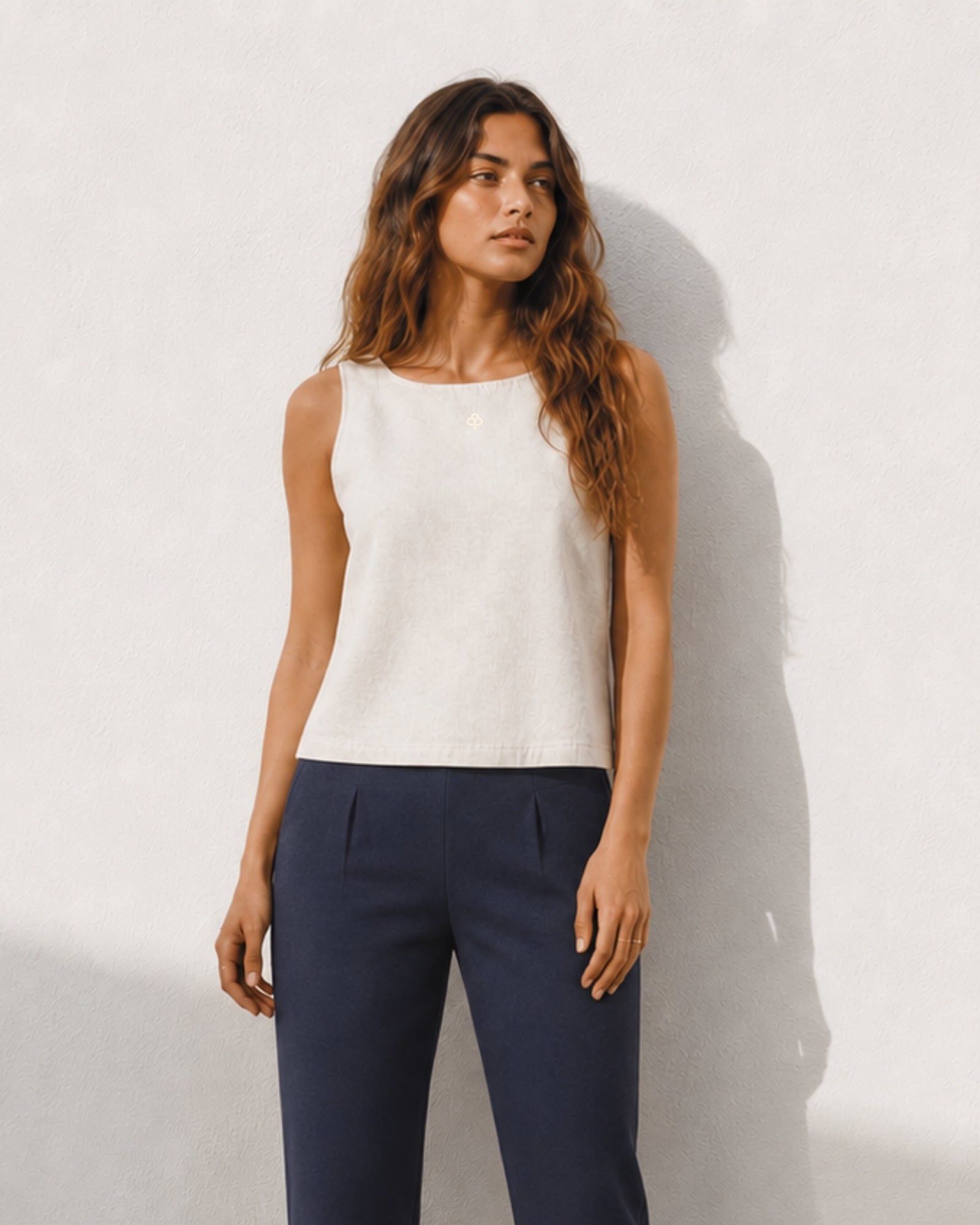 Sleeveless Linen Top