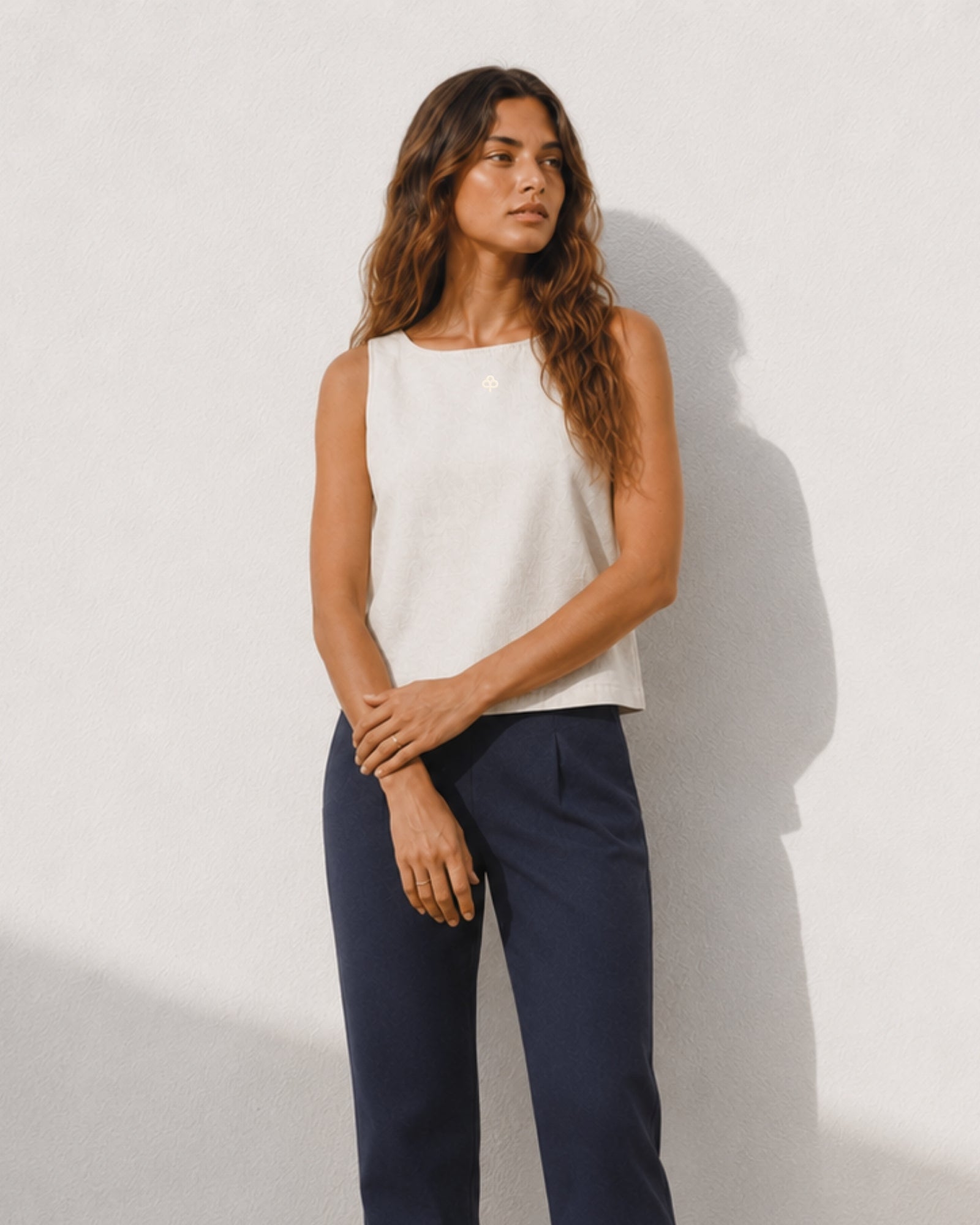 Sleeveless Linen Top