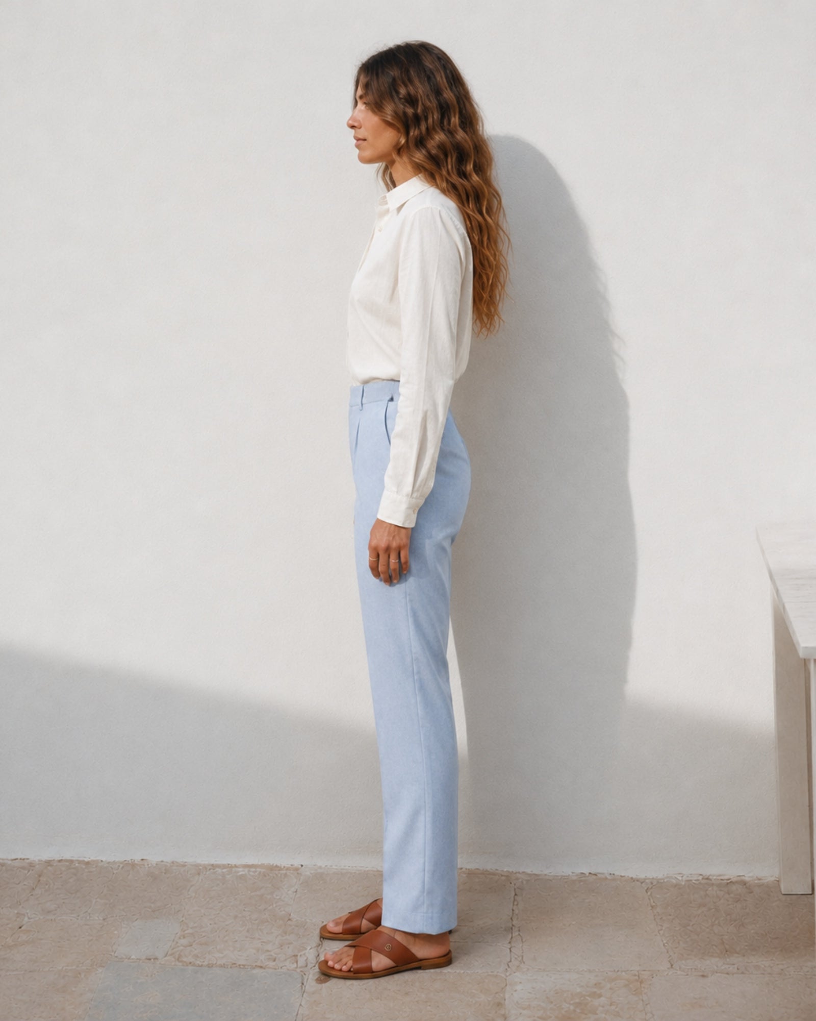 Straight Leg Linen Pants