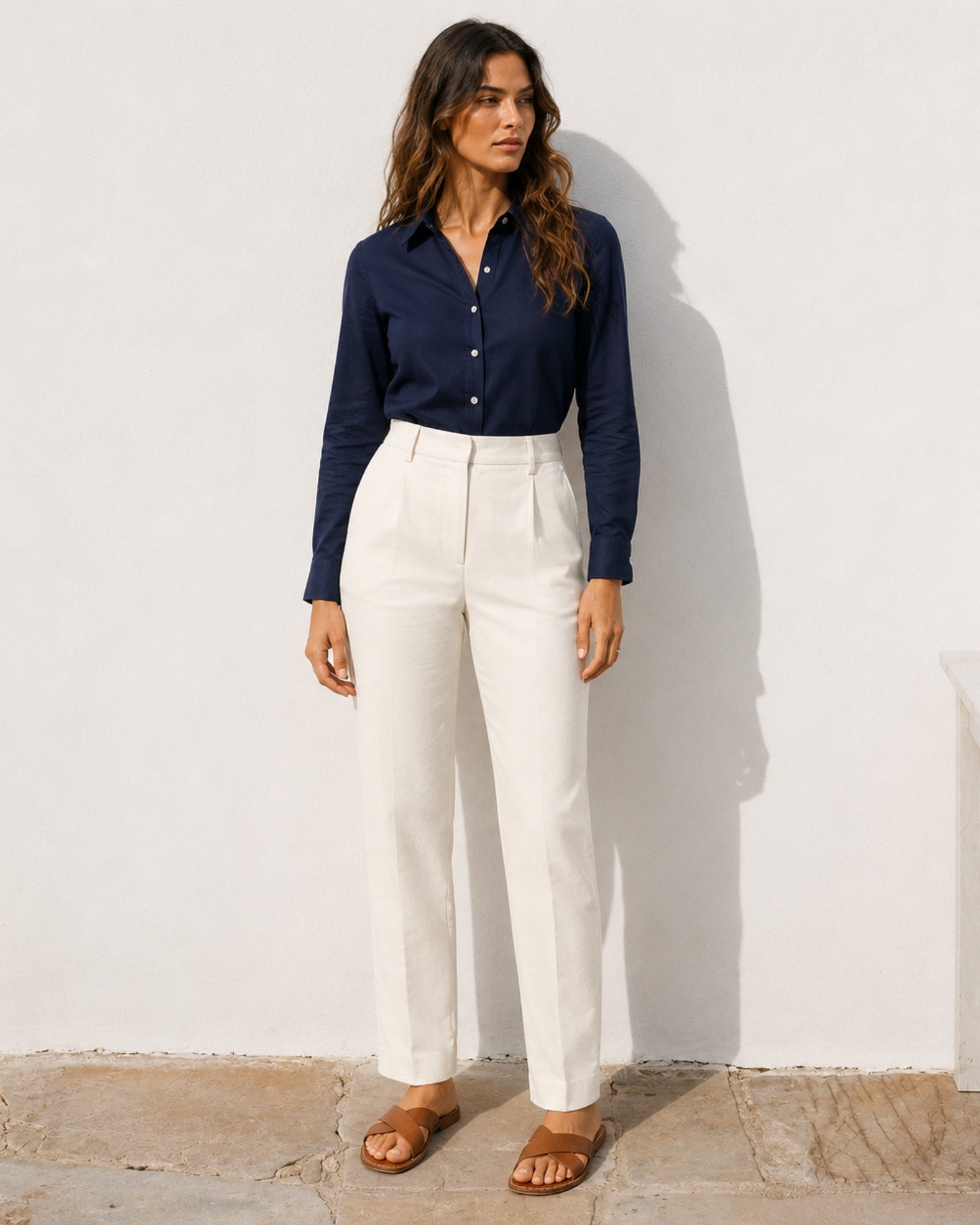 Straight Leg Linen Pants