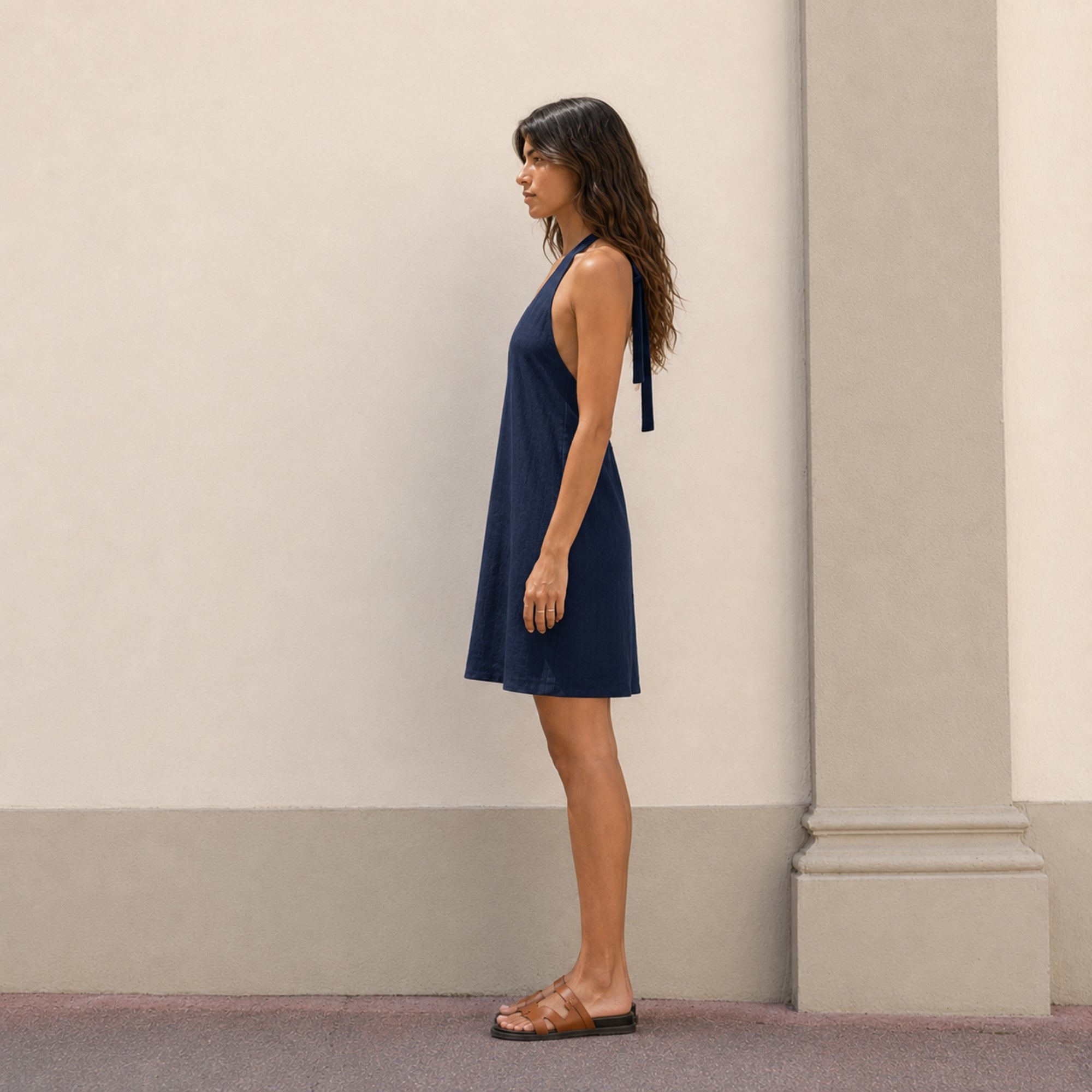Linen Halter Dress